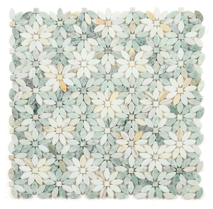 Daisy Wild Green  12.75 x 12.5